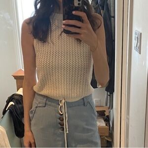 Mini Muse White Knit Tann